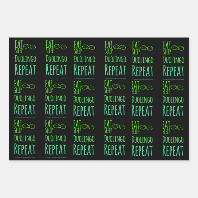 Duolingo Geschenkpapier Set (Vorderseite)