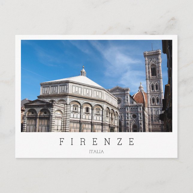 Duomo and Baptistry, Florenz, Italien Postkarte (Vorderseite)