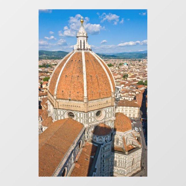 Duomo Basilica di Santa Maria del Fiore - Florenz Fensteraufkleber (Blatt)