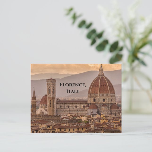 Duomo di Firenze Florence Italien Design Postkarte (Stehend Vorderseite)