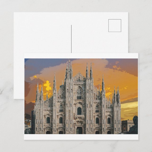 Duomo di Milano Church Mailand Italien Postkarte (Vorne/Hinten)