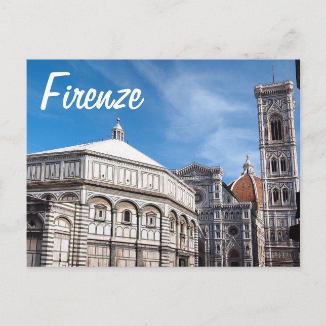 Duomo und Baptistry, Florenz/Firenze Postkarte (Vorderseite)