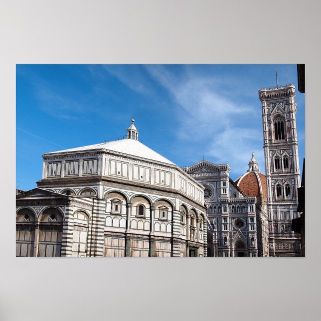 Duomo und Baptistry, Florenz-Poster Poster (Vorne)