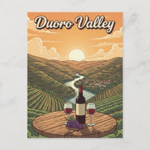 Duoro Valley Portugal Travel Postkarte