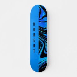 Duotone Block und Swirl Blue Skateboard