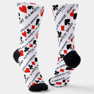 Duplikatbrücke ist ein Mini-Sport-Vier-Card-Anzug Socken