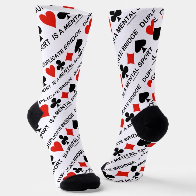 Duplikatbrücke ist ein Mini-Sport-Vier-Card-Anzug Socken (Gewinkelt)