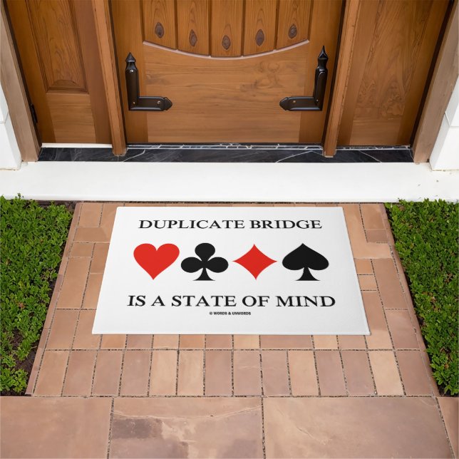 Duplikatbrücke ist ein Staat von Mind-Card-Anzügen Fußmatte (Außenbereich)
