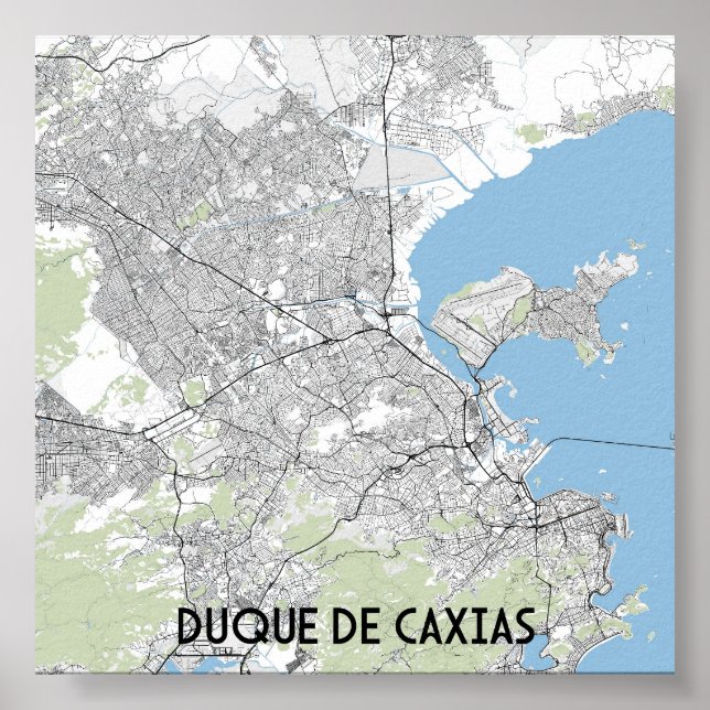 Duque de Caxias Brazil map Poster (Vorne)