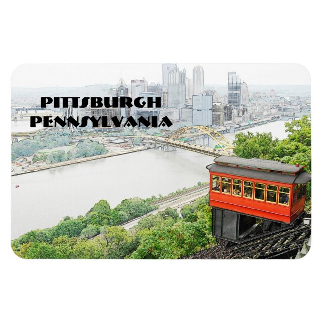 Duquesne Incline in Pittsburgh Pennsylvania Magnet (Horizontal)