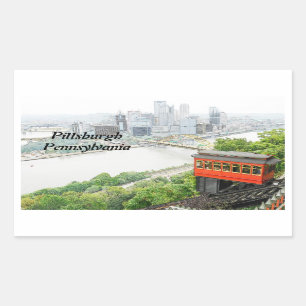 Duquesne Incline in Pittsburgh Pennsylvania Rechteckiger Aufkleber