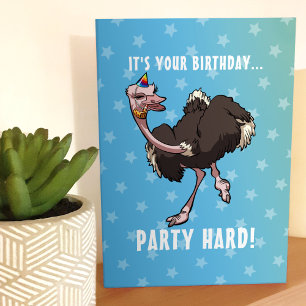 Dur fête Anniversaire Ostrich Dancing Dessin