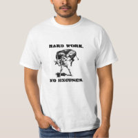 "Dur labeur, aucune excuse." Milo de T-shirt de