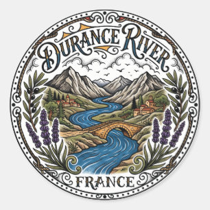 Durance Fluss Frankreich Runder Aufkleber
