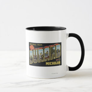 Durand, Michigan - große Buchstabe-Szenen Tasse
