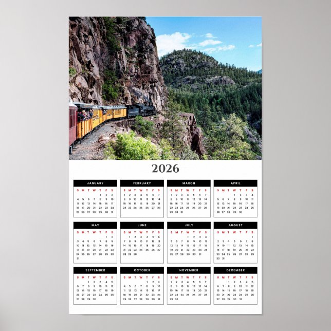 Durango Colorado Bergzug 2026 Kalender Poster (Vorne)