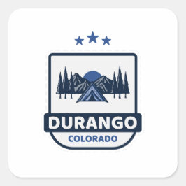 Durango - Colorado Quadratischer Aufkleber