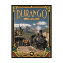 Durango Colorado Vintage Art Deco Goldenes Zeitalt