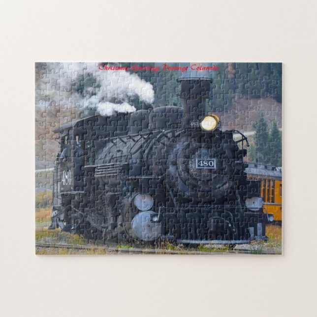 Durango Lokomotive Colorado. Weihnachtsgrüße (Horizontal)