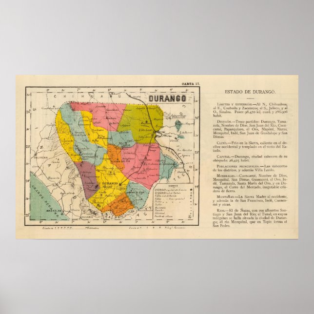 Durango, Mexiko Poster (Vorne)