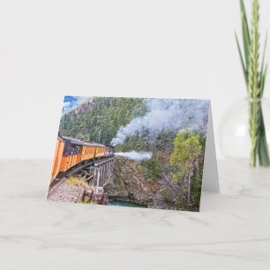 Durango & Silverton Eisenbahn-Lokomotive auf Brück Karte