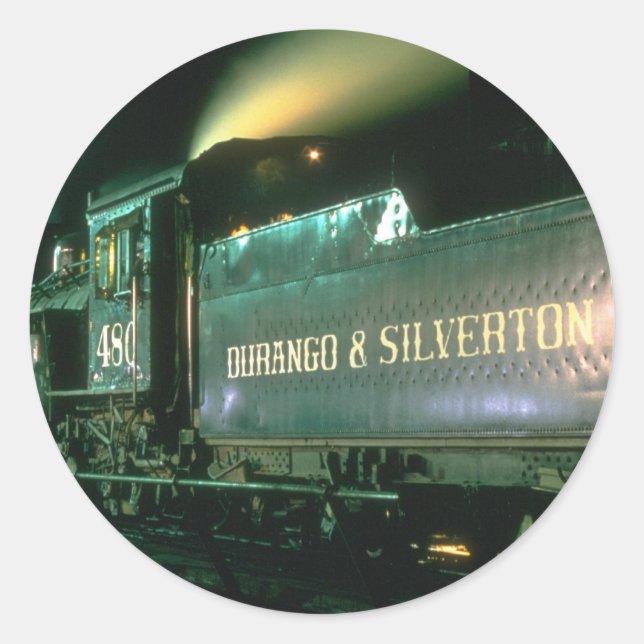 Durango & Silverton Nr. 480 Posen auf der Turntabl Runder Aufkleber (Vorderseite)