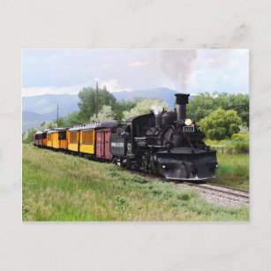 Durango & Silverton Railroad Engineer Karo Track Postkarte
