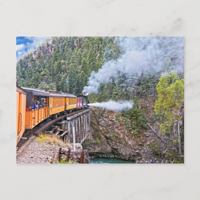Durango und Silverton Bahn Locomotive Blowdown Postkarte (Vorderseite)
