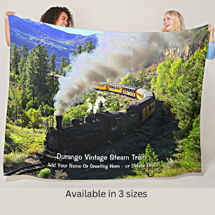 Durango Vintager Dampfzug - Name hinzufügen Fleecedecke