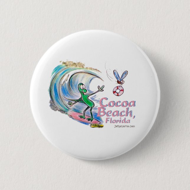 Durante surfender Kakao-Strand, Florida Button (Vorderseite)