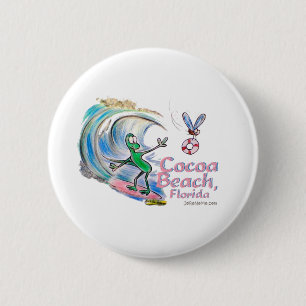 Durante surfender Kakao-Strand, Florida Button