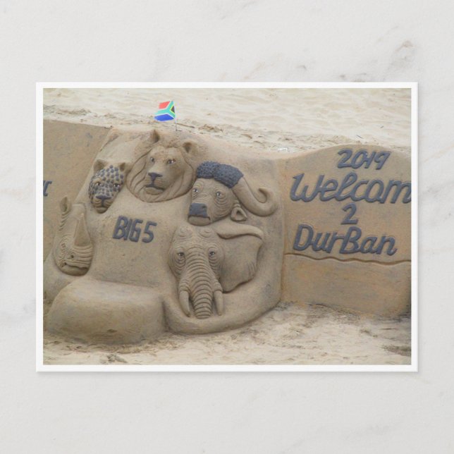 Durban Beach Willkommen Postkarte (Vorderseite)