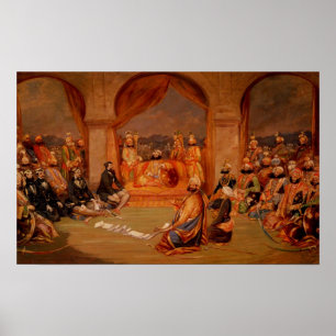 Durbar at Udaipur, Rajasthan, 1855 Poster
