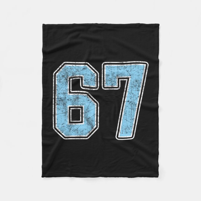 Durch Blue 67 Six Seven Meme  Fleecedecke (Vorderseite)