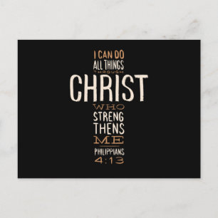 Durch Christus Jesus Bibel Zitat Motivierend Postkarte