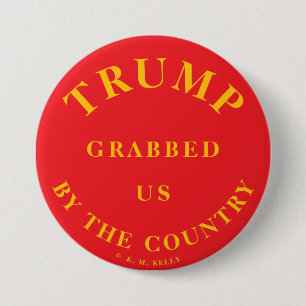DURCH DAS LAND ABGEKREUZT - Politischer Knopf Button