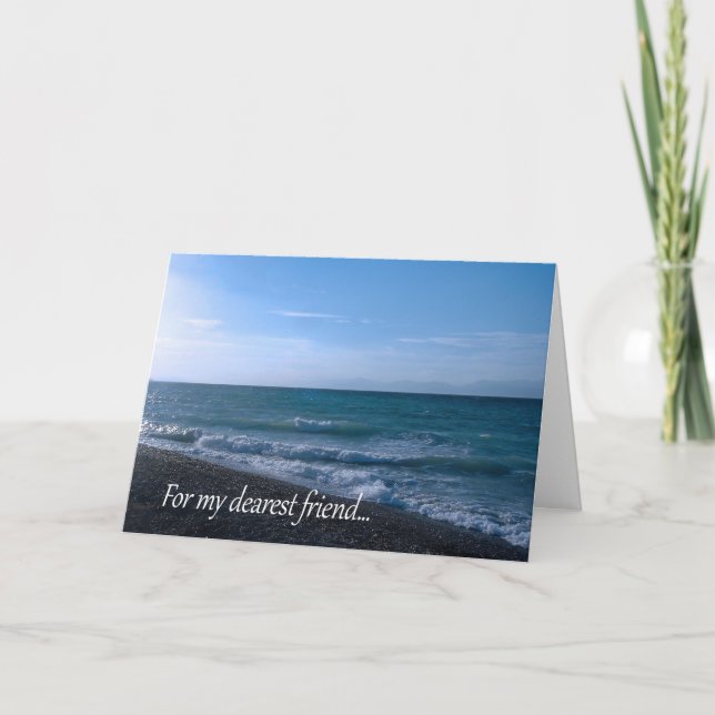 Durch das Meer für Freund - Freundschafts-Gedicht Karte (Vorderseite)