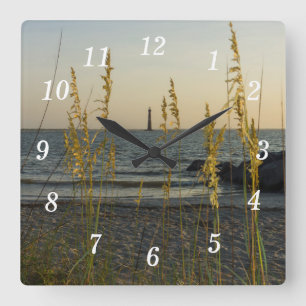 Durch das Meer Hafer Quadratische Wanduhr