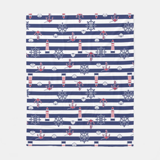 Durch das Seemuster Fleecedecke (Vorderseite)