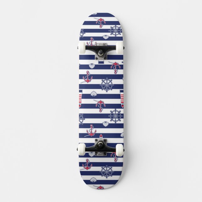 Durch das Seemuster Skateboard (Vorderseite)