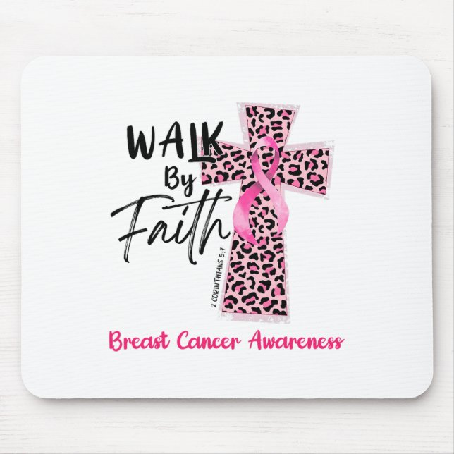 Durch den Glaube Brustkrebs Bewusstsein Christlich Mousepad (Vorne)