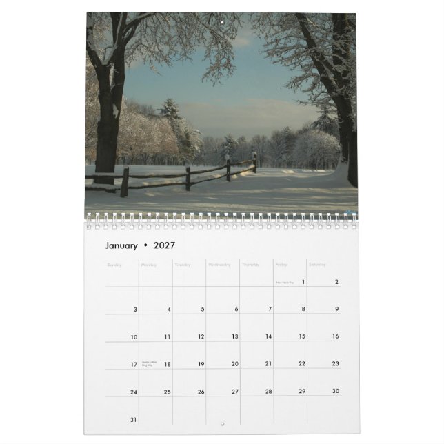 Durch den Kalender der Jahreszeit-2013 (Jan 2027)
