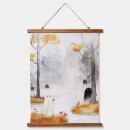 Durch den Nebel Wandteppich Mit Holzrahmen