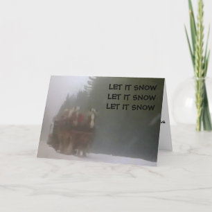 DURCH DEN SCHNEE GEHEN FEIERTAGSKARTE