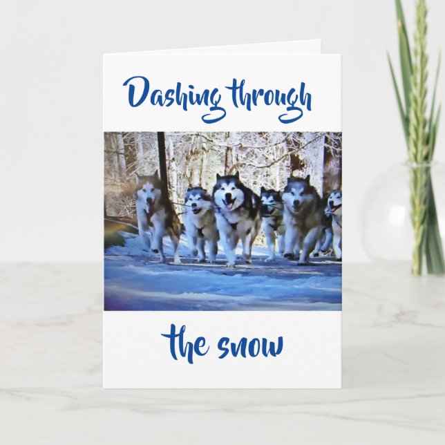 DURCH DEN SCHNEID DASCHEN, UM UNS MEHRERE CHRISTMA KARTE (Vorderseite)