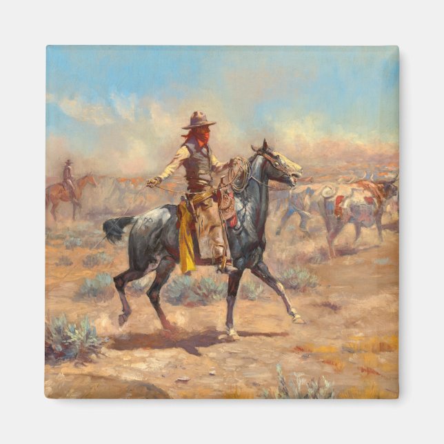 Durch die Alkali, 1904 von Charles Marion Russell Magnet (Vorne)