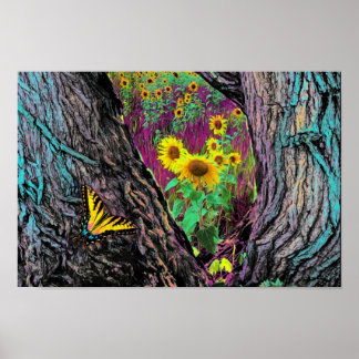 Durch die Bäume Poster