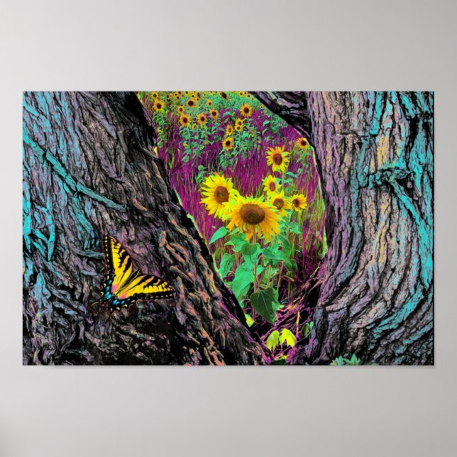 Durch die Bäume Poster (Vorne)