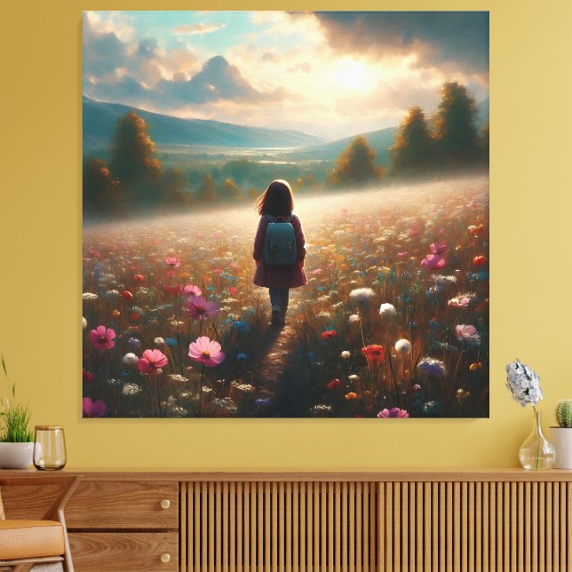 Durch die Blüten - Abenteuerweg Leinwanddruck (Insitu (Wohnzimmer))