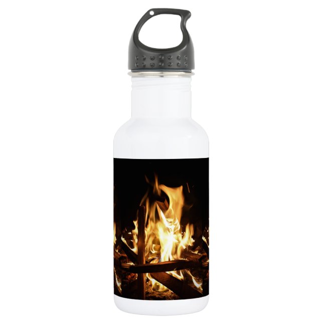 Durch die Flammen Edelstahlflasche (Vorderseite)